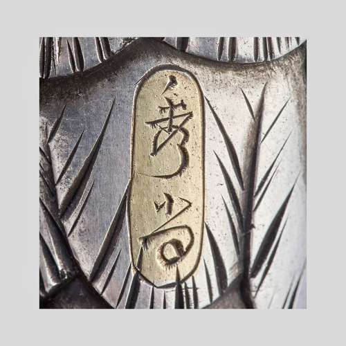 Japanese silvered bronze cranes signed Hideano Meiji period