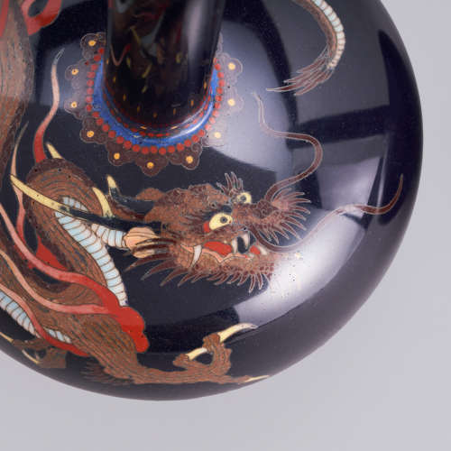 Japanese pair cloisonné enamel vases signed Ota Tameshirō Meiji period