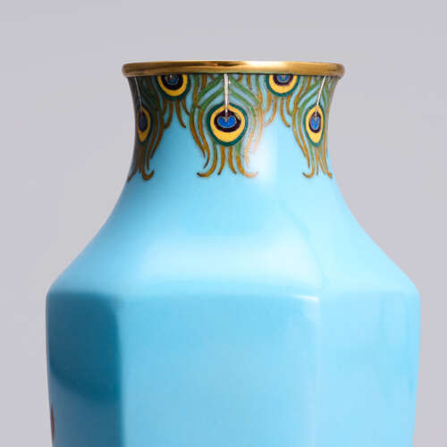 Japanese cloisonné enamel vase signed Hattori Tadasaburō Taishō period