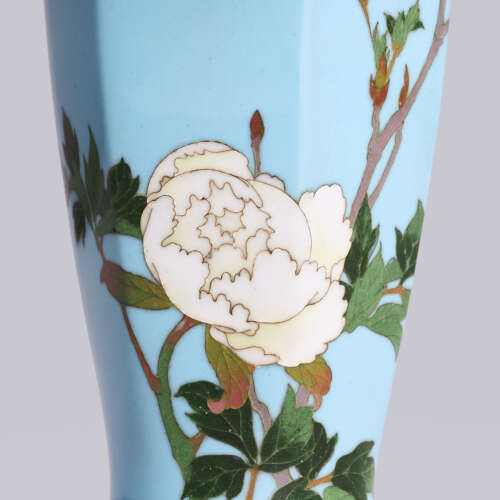 Japanese cloisonné enamel vase signed Hattori Tadasaburō Taishō period