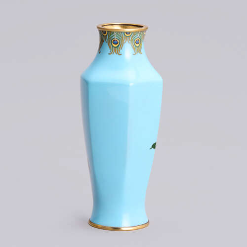 Japanese cloisonné enamel vase signed Hattori Tadasaburō Taishō period