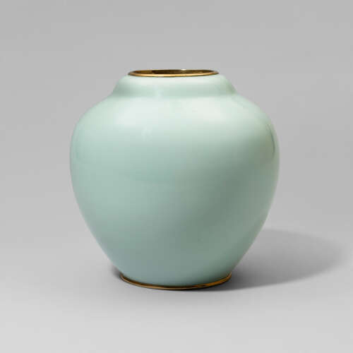 Japanese cloisonné enamel vase signed Andō Jūbei Shōwa period