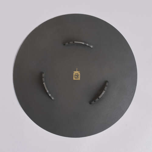 Japanese iron damascene dish by the Komai Company of Kyoto Meiji period